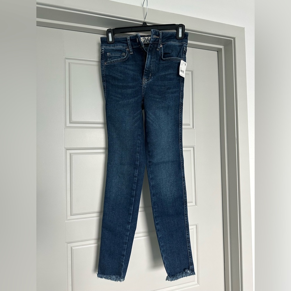 Free People Women's Skinny Jeans - Dark Blue